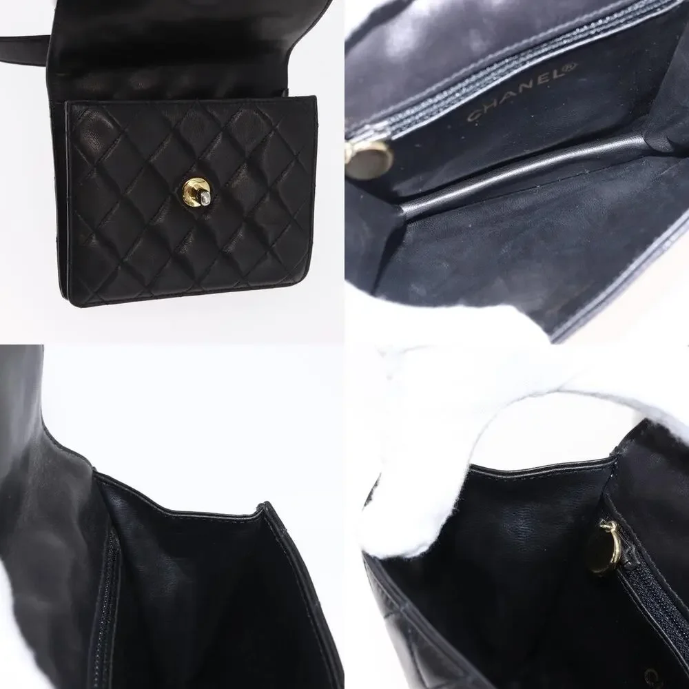Chanel Matelasse Lambskin Waist Bag Black